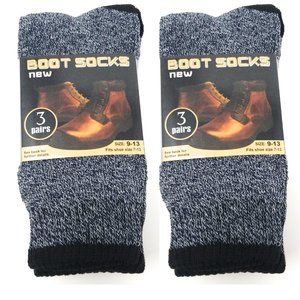 Men's Thick Warm Boot Winter Socks, Size 7-13, 6 Pairs